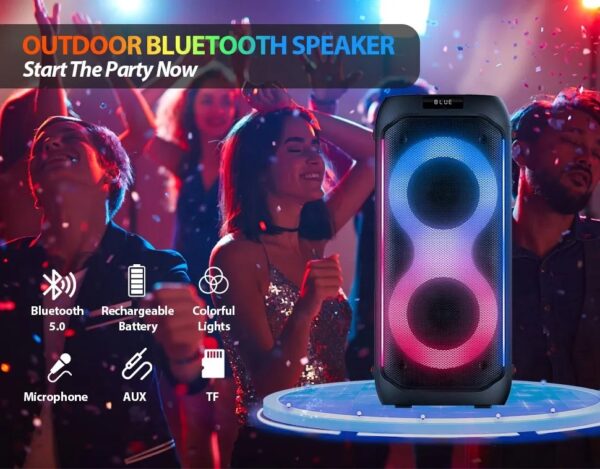 LED Lighting Outdoor Portable Bluetooth Speaker - Image 2