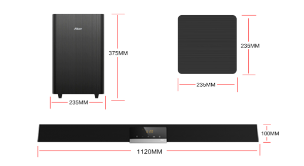 2.1CH 3D Surround Sound Strong Bass Subwoofer Bluetooth Soundbar Speaker - Image 3