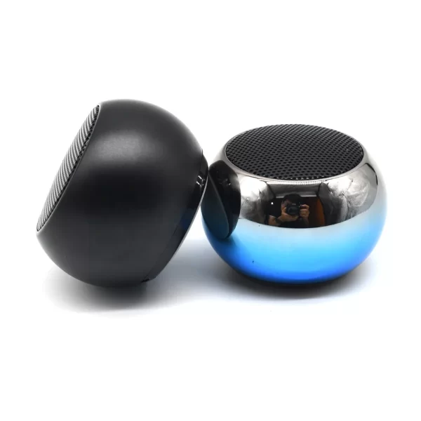 Round Metal Professional Bass Subwoofer Mini Mobile Music Bluetooth Speaker With FM Radio - Image 4