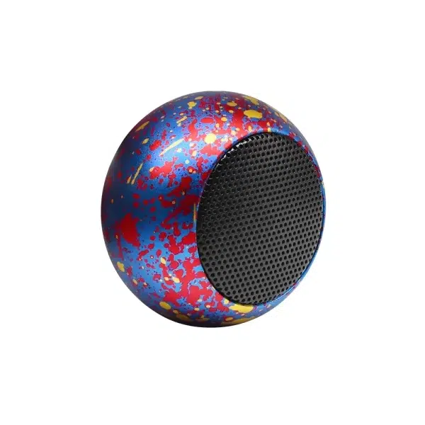 Round Metal Professional Bass Subwoofer Mini Mobile Music Bluetooth Speaker With FM Radio - Image 3