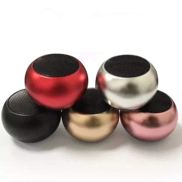 Round Metal Professional Bass Subwoofer Mini Mobile Music Bluetooth Speaker With FM Radio - Image 7