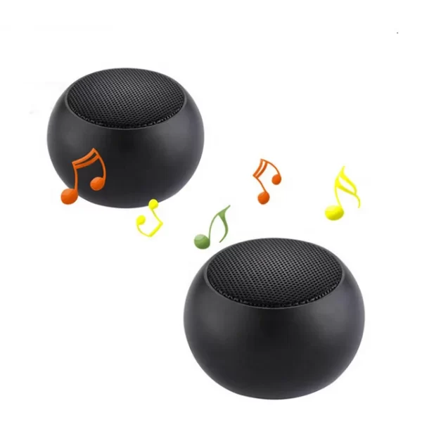 Round Metal Professional Bass Subwoofer Mini Mobile Music Bluetooth Speaker With FM Radio - Image 6