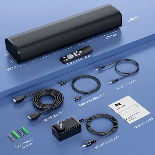 Custom 30W Mini Bluetooth Soundbar for TV With Remote Control - Image 5