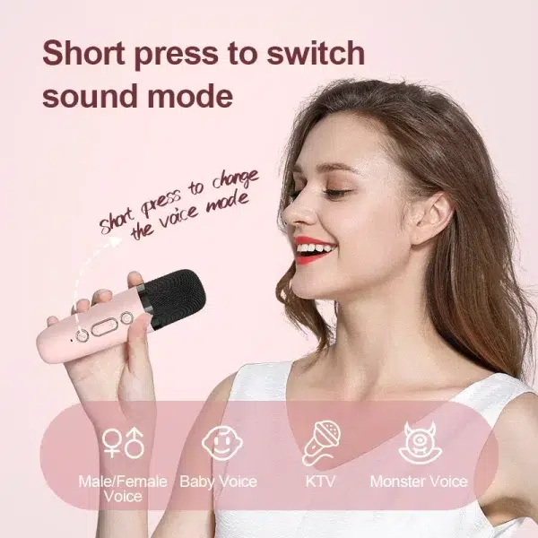 Portable  Home Party Wireless Mini Karaoke Speaker and Microphone - Image 2